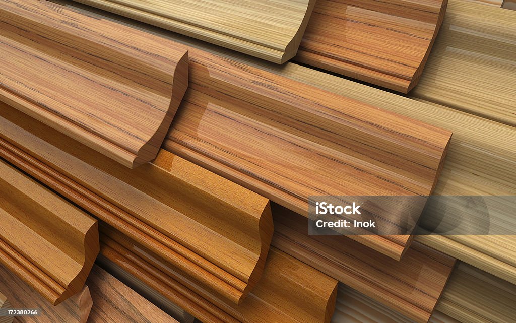 Saias de madeira - Foto de stock de Rodapé de Parede royalty-free