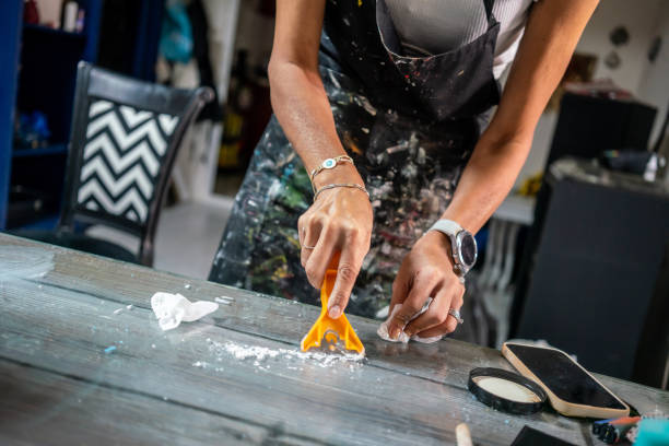 istock women artist is cleanning table in her studio horizontal still 1723803389