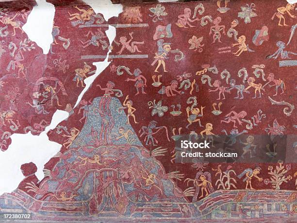 Murals In Teotihuacan Stock Photo - Download Image Now - Aztec Civilization, Mexico, Toltec