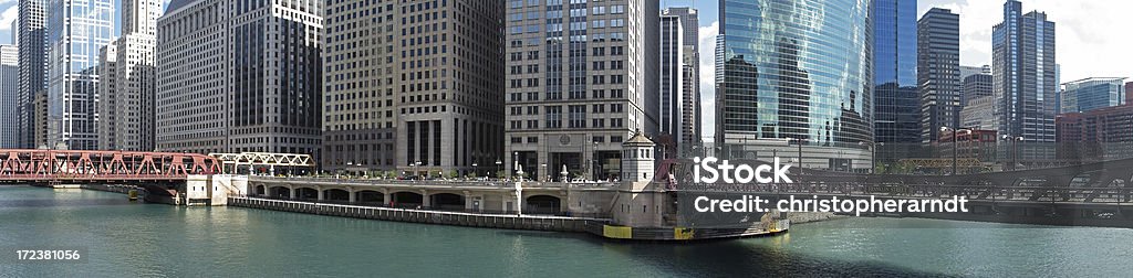 Fiume Chicago Panorama - Foto stock royalty-free di Fiume Chicago