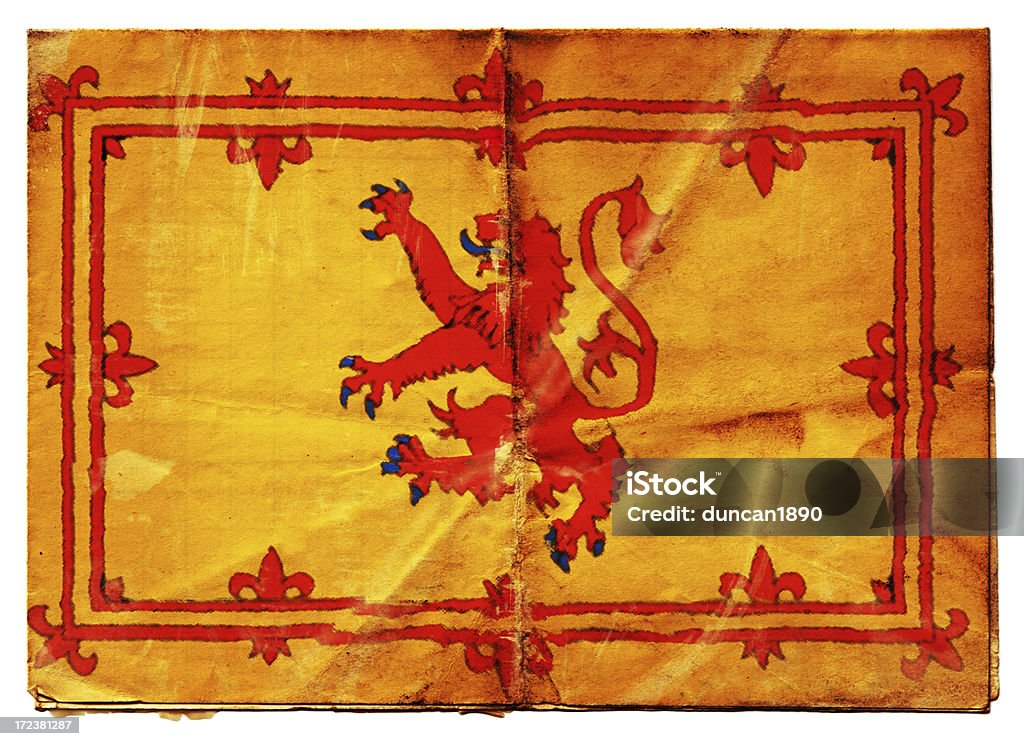 Scottish Leone rampante bandiera XXL - Foto stock royalty-free di Antico - Vecchio stile