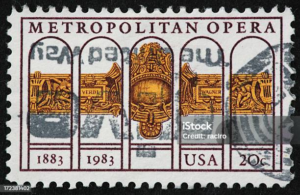 Metropolitan Opera Stamp 1983 Stock Photo - Download Image Now - Metropolitan Opera House, Metropolitan Museum Of Art - New York City, Opera