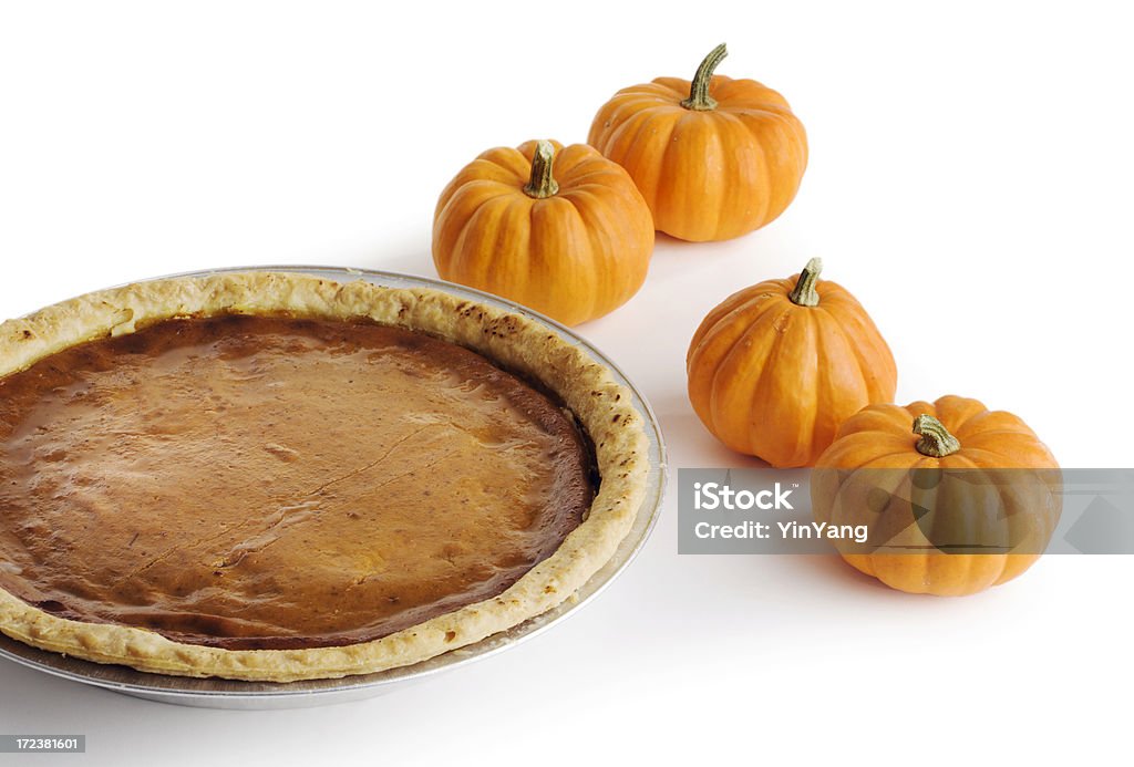 Tarta de calabaza en blanco Hz - Foto de stock de Fondo blanco libre de derechos