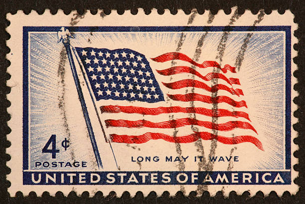 istock American flag stamp 172382195