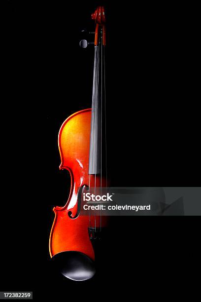 Violín Foto de stock y más banco de imágenes de Fondo negro - Fondo negro, Violín, Arte cultura y espectáculos