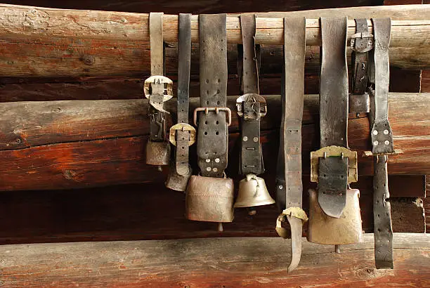 "Cow bells in an old barn  (Kaunertal, Alps, Austria)"