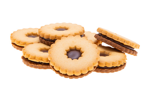 double cookies isolated on white background