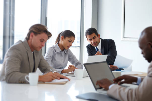 istock Working on ways to grow the company 172382865