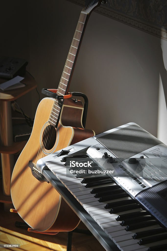 Musical Intruments Highlight  Acoustic Guitar Stock Photo