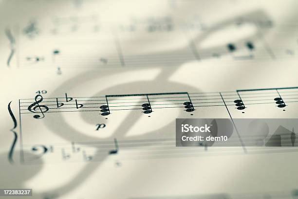 Note Musicali - Fotografie stock e altre immagini di Nota musicale - Nota musicale, Sfondi, Astratto