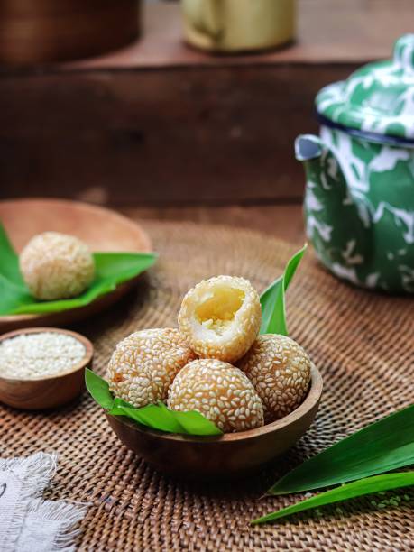 Sesame seed balls or Onde-onde