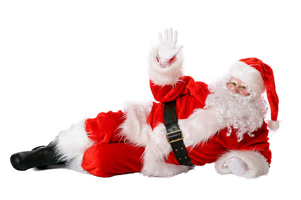 Santa liegen auf Weiß – Foto