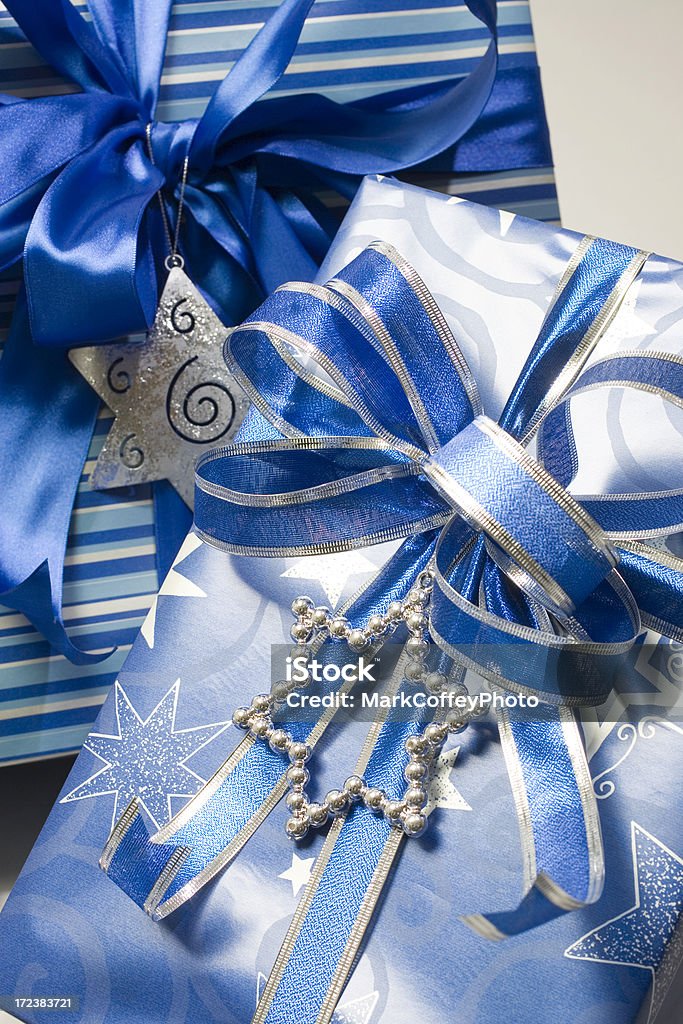 Feliz Hanukkah presentes - Royalty-free Azul Foto de stock