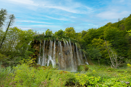 Landscape of Plitvice Lakes in Croatia