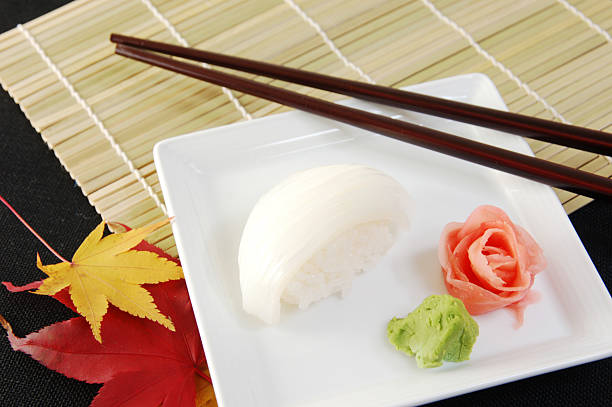Squid sushi stock photo