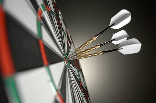 istock Close Up Of Darts in Bullseye 172384129