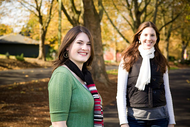 istock cute fall portrait of two girls 172384143