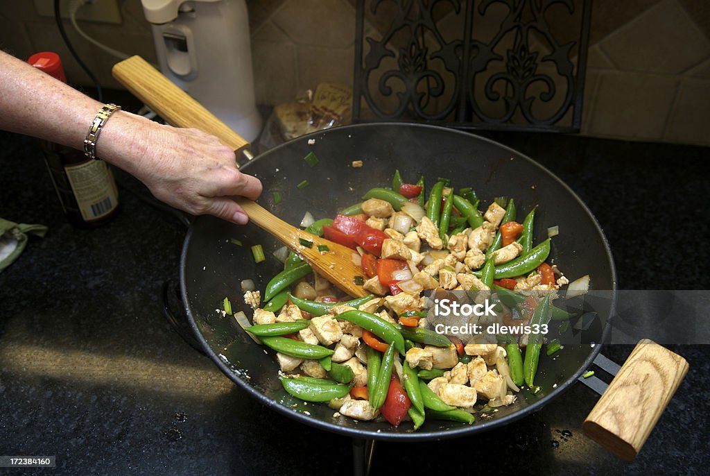 Mexer a Frigideira Chinesa - Royalty-free Alimentação Saudável Foto de stock