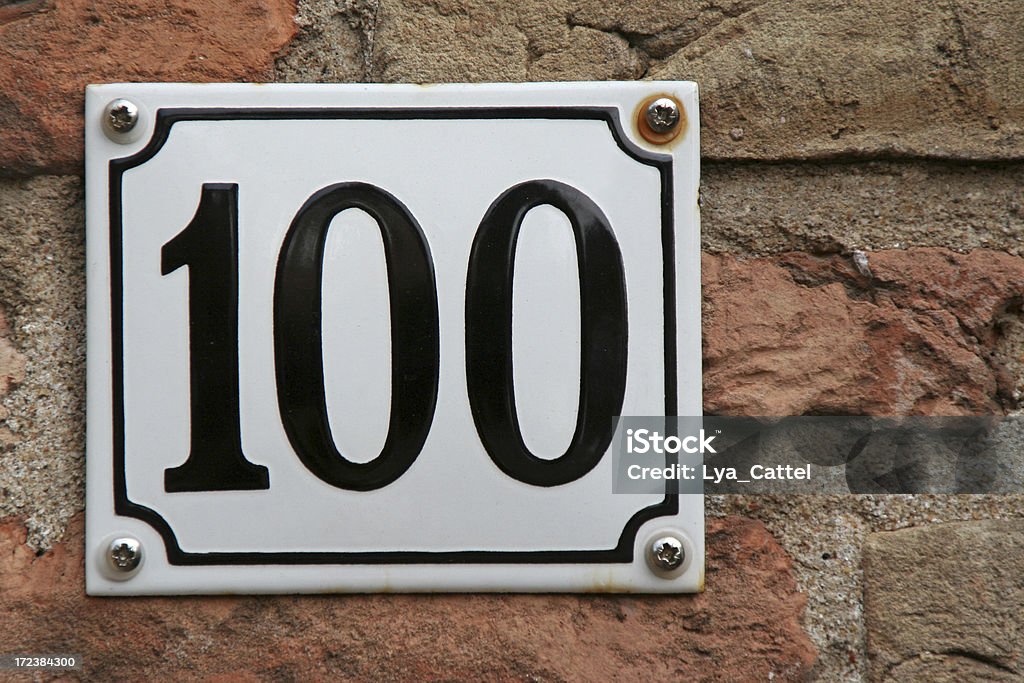 Nummer 100 - Lizenzfrei Eingang Stock-Foto