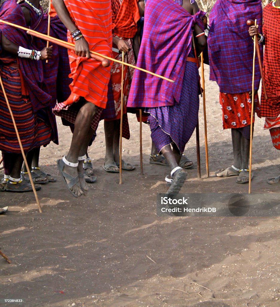 Danza Masaï - Foto stock royalty-free di Africa