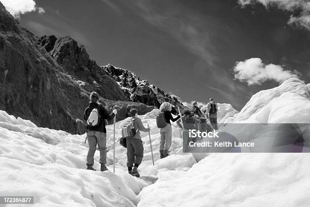 Ice Climbing Stock Photo - Download Image Now - Black And White, Climbing, Cloud - Sky