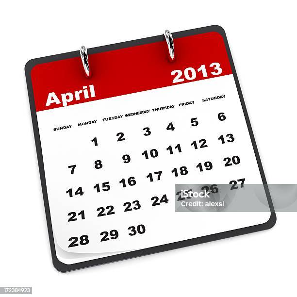 Serie Calendarioaprile 2013 - Fotografie stock e altre immagini di 2013 - 2013, Aprile, Calendario