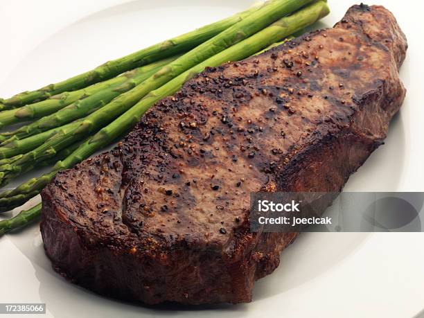 New York Strip Steak Stock Photo - Download Image Now - Asparagus, Beef, Concepts