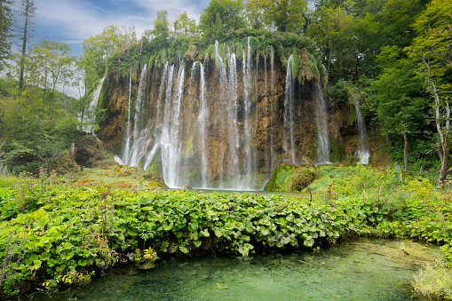 Landscape of Plitvice Lakes in Croatia