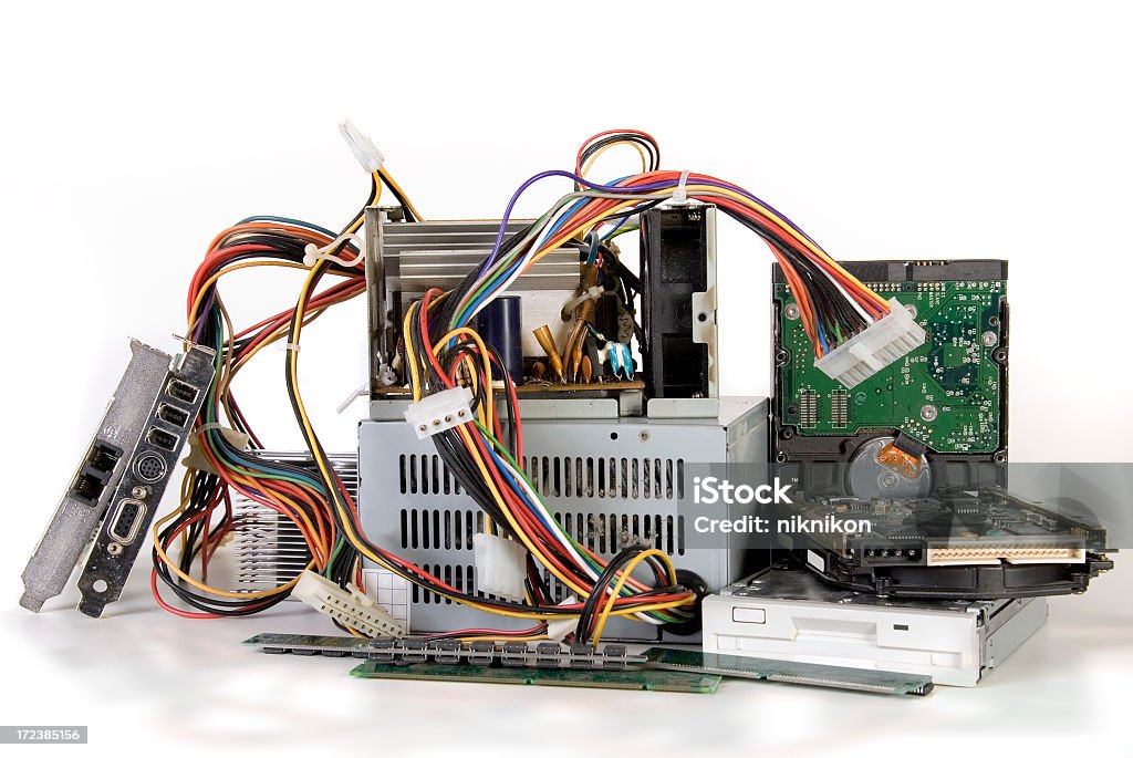 Obsoleto computador partes - Foto de stock de Antigo royalty-free