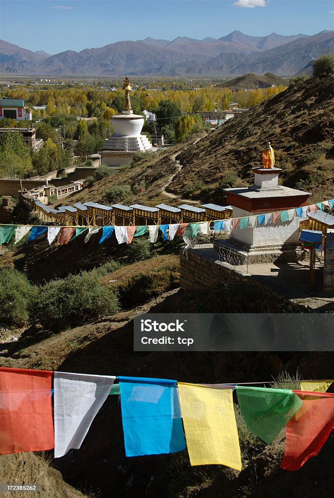 Pumps "Kora trail of Tashilunpo Kloster (Shigatze, Tibet - Lizenzfrei Antike Kultur Stock-Foto
