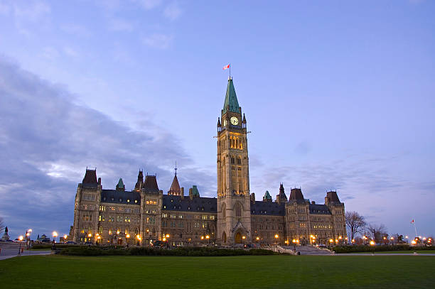 istock Canada's Parliament - Center Block at dusk 172385346