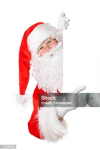 Vuoto Disanta In Bianco - Fotografie stock e altre immagini di Babbo Natale - Babbo Natale, Sbirciare, Segnale
