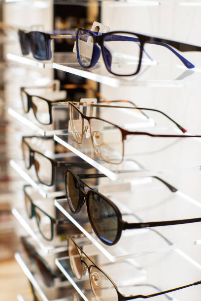istock view of various glasses in the escaparate de una tienda de optica 1723856076
