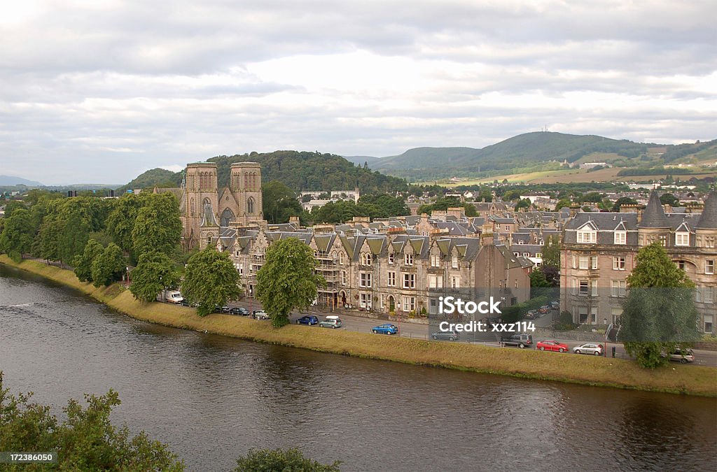 Visão geral da cidade de Inverness-Reino Unido - Foto de stock de Azul royalty-free