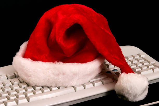 Online Christmas Shopping stock photo