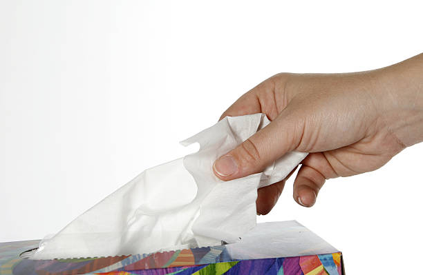 état grippal saison - tissue human hand box reaching photos et images de collection