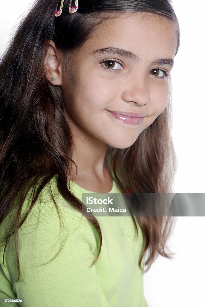 Pretty girl Eleven years old. 10-11 Years Stock Photo