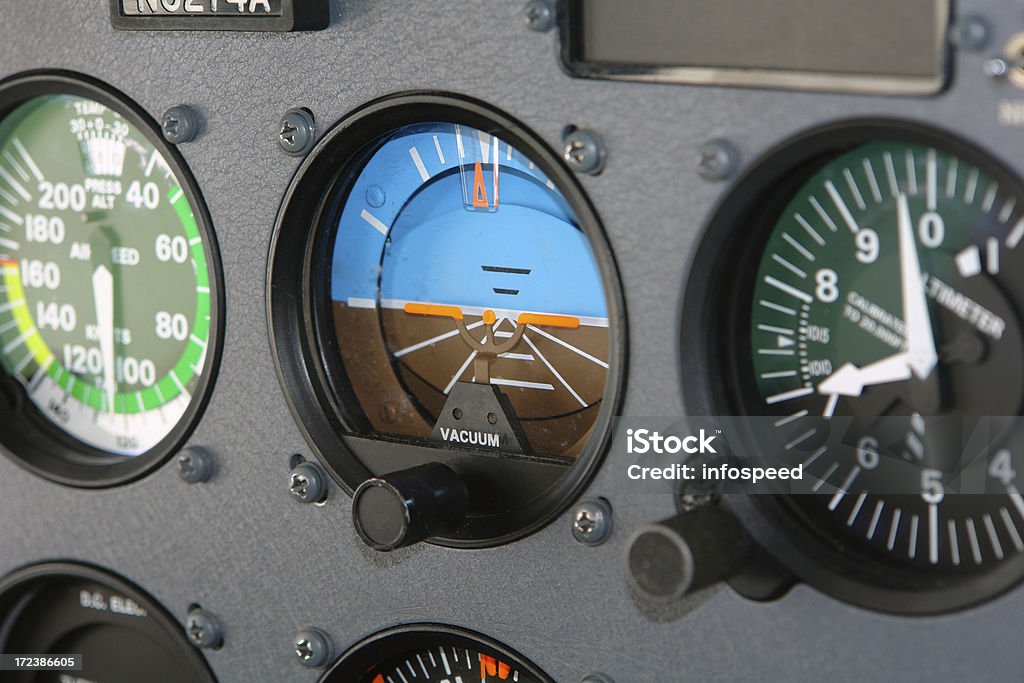 Cessna Cockpit de um avião Interior - Royalty-free Avião Foto de stock