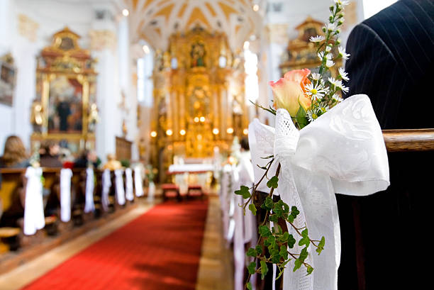 dia do casamento - church wedding - fotografias e filmes do acervo