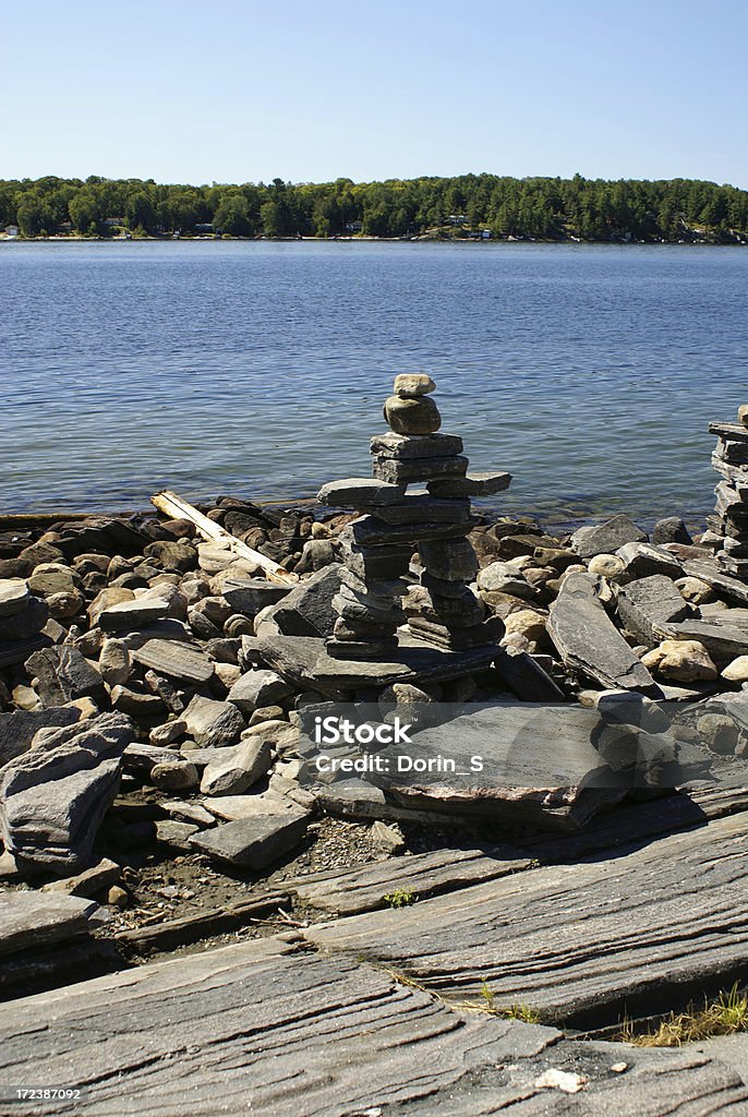 Inukshuk settentrionale - Foto stock royalty-free di Allegoria