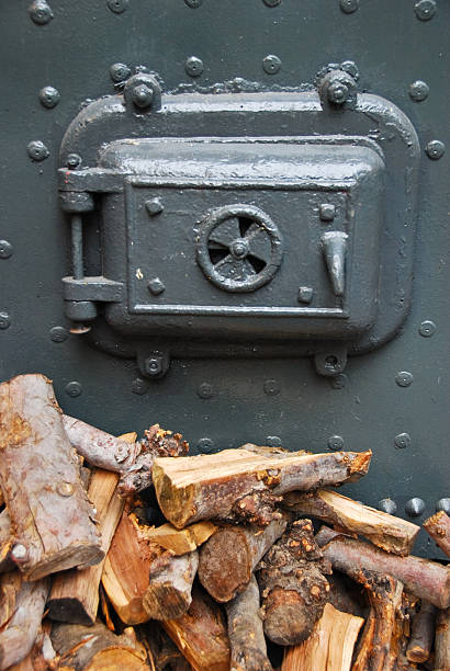 Wood burner stock photo