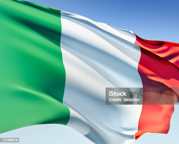 Bandeira Da Itália - Fotografias de stock e mais imagens de Azul - Azul, Bandeira, Bandeira Nacional