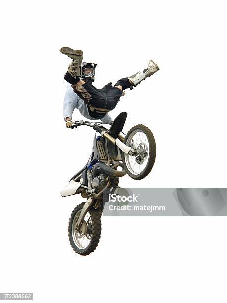 Photo libre de droit de Crazy Stunt Saut banque d'images et plus d'images libres de droit de Motocross - Motocross, Objet ou sujet détouré, Chenilles de bulldozer