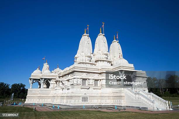 Swami Temple In Bartlett Stock Photo - Download Image Now - Architecture, Blue, Building Exterior