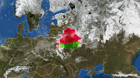 Credit: https://www.nasa.gov/topics/earth/images\n\nAn illustrative stock image showcasing the distinctive flag of Belarus beautifully draped across a detailed map of the country, symbolizing the rich history and cultural pride of this renowned European nation.