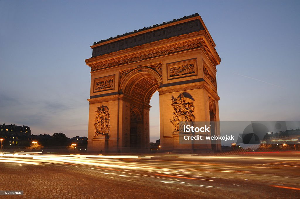 Arco di trionfo degli Champs-Elysées - Foto stock royalty-free di Arco di trionfo