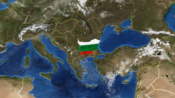 istock Flag-Adorned Map of Bulgaria 1723891670
