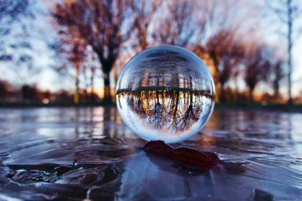 istock Crystal ball on ice at park 1723895160