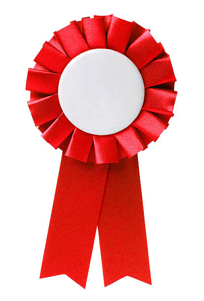 cinta roja - ribbon award perfection winning fotografías e imágenes de stock