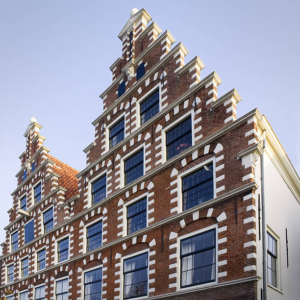 Classic Dutch Houses Classic Dutch Houses - Haarlem dutch architecture stock pictures, royalty-free photos & images